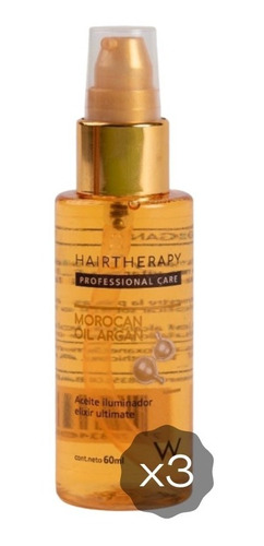 Hair Therapy Serum Iluminador Morocan Oil 60ml X3 Unidades