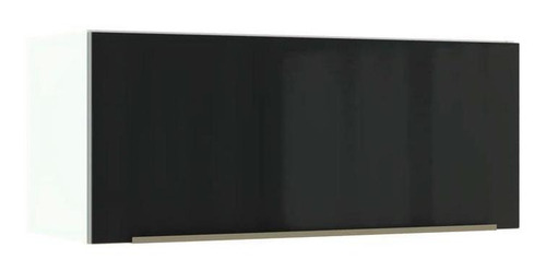 Alacena Gabinete Superior Cocina Madesa 1 Puerta Lux 80cm Color Blanco/Negro 07