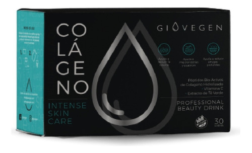 Colageno Hidrolizado Giovegen Intense Skin Care X 30 Sobres 