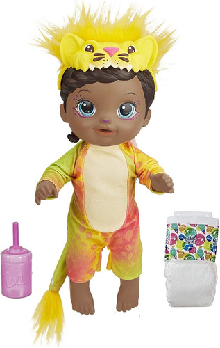 Baby Alive Rainbow Wildcats Doll Lion, Accesorios Y Bebidas