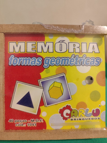 Jogo Da Memória Formas Geométricas Carlu 40pc - Cód 1041