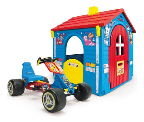 Set De Juego Paw Patrol Casita Y Go Kart 