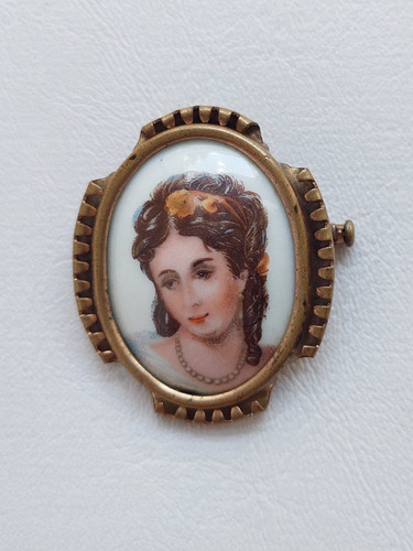 Broche Prendedor Camafeo Antiguo Francés Limonege Francia