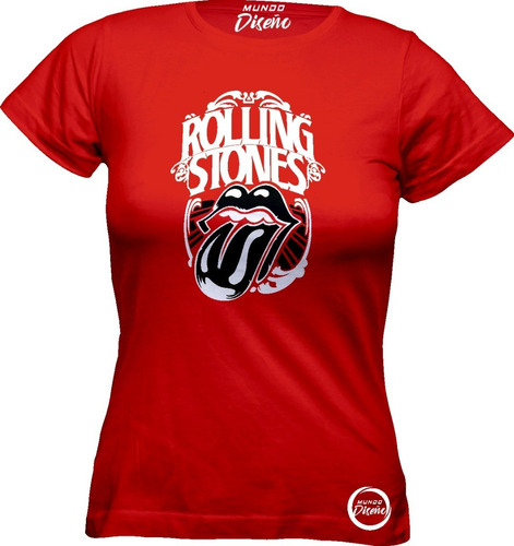 Polera De Mujer Manga Corta Rolling Stones Super Clasico