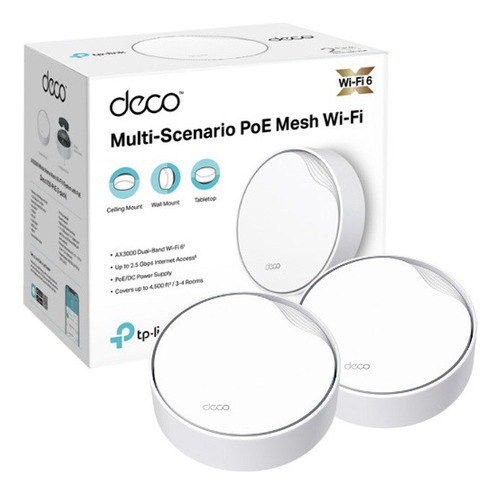 Sistema Wifi Mesh Tp-link Deco X50 Wifi 6 Poe Ax3000 Kit 2