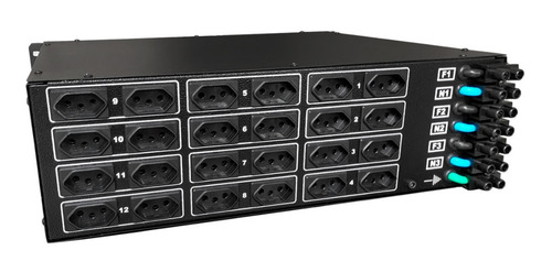 Rack Dimmer Digital 12 Canais Dmx 48.000w ' Cbi Iluminação