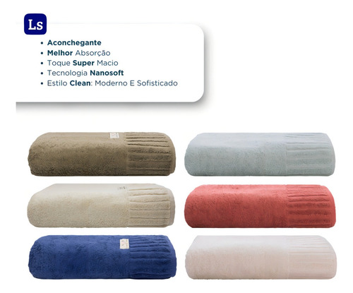Kit 2 Toalhas Velour Bege Linha Premium 150 X 85 Cm Camesa Marrom Velour