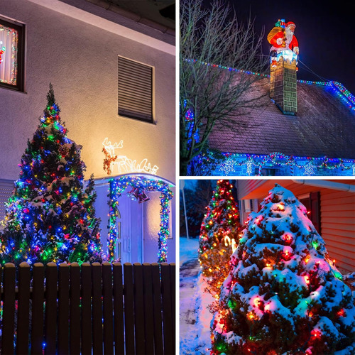 Luces De Navidad Solares Actualizadas 2 Paquete Cada Una Cue
