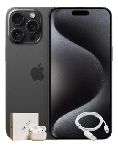 Apple iPhone 15 Pro Max 256 Gb Esim - Negro Titanio + Regalo (Reacondicionado)