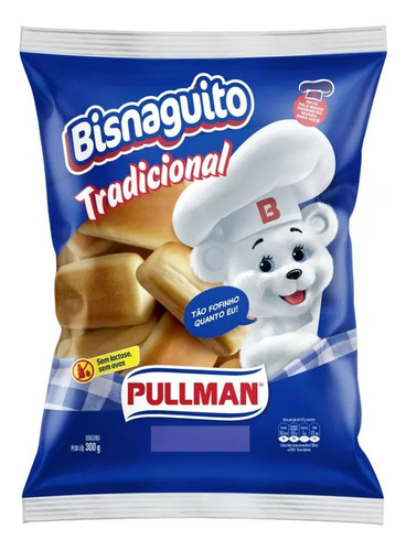 Pão Bisnaguinha Tradicional Zero Lactose Pullman Bisnaguito Pacote 300g