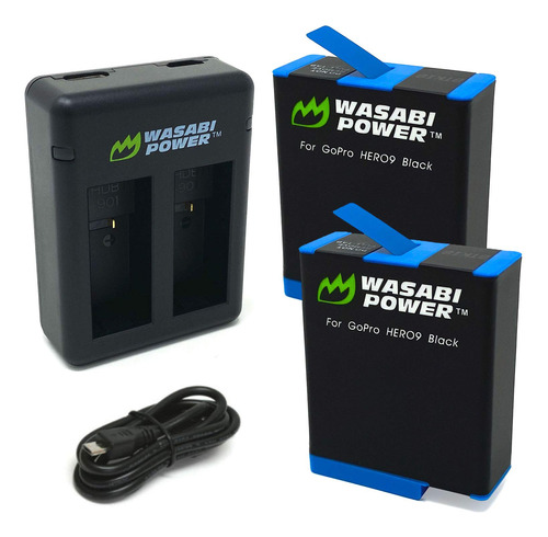 Wasabi Power Batería (paquete De 2) Y Cargador Dual Para G.