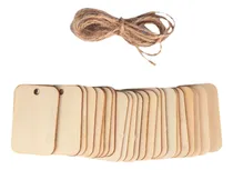 Comprar 50 Etiquetas De Madera En Para Regalo, Etiquetas Con