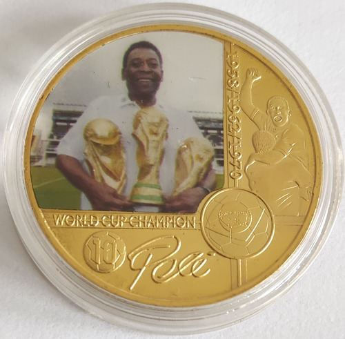 Moneda Medalla Conmemorativa Rey Pele, En Cápsula.(1)