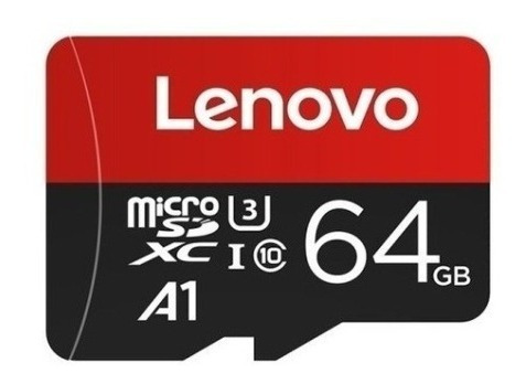 Imagen 1 de 2 de Tarjeta De Memoria Micro Sd Lenovo 64 Gb Clase 10 A1 100 Mb