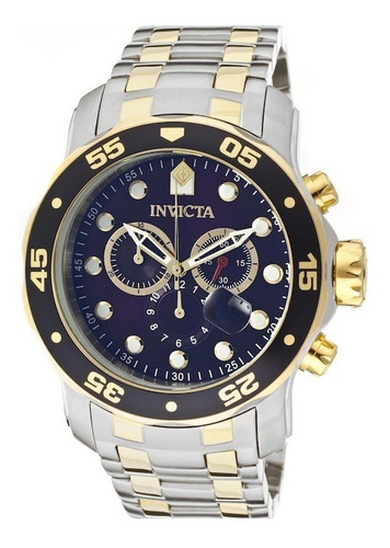 Relogio Invicta 0077 Pro Diver Scuba Gold Blue Swiss Quartz