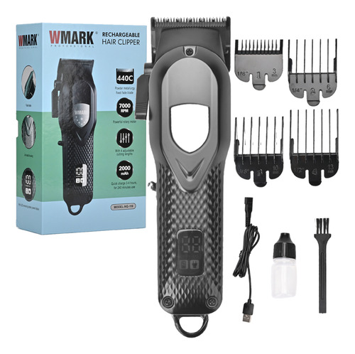 Maquina De Cortar Cabelo Profissional Wmark Ng 119 Cor Preto 110V/220V