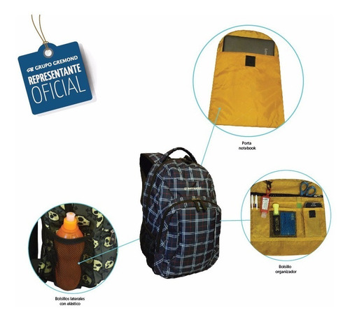 Mochila Gremond Portanotebook Urbana Local Belgrano Tikal
