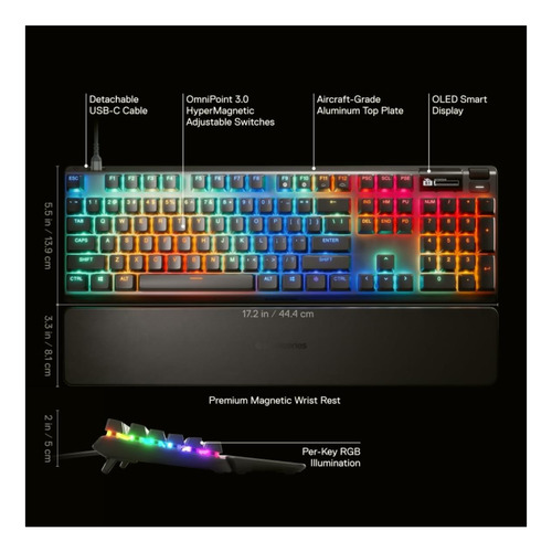 Steelseries Apex Pro Gen 3 Omnipoint 3.0 Interruptores