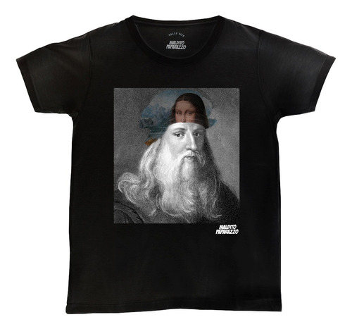 Leonardo Da Vinci Sombrero - Remera 100% Algodón