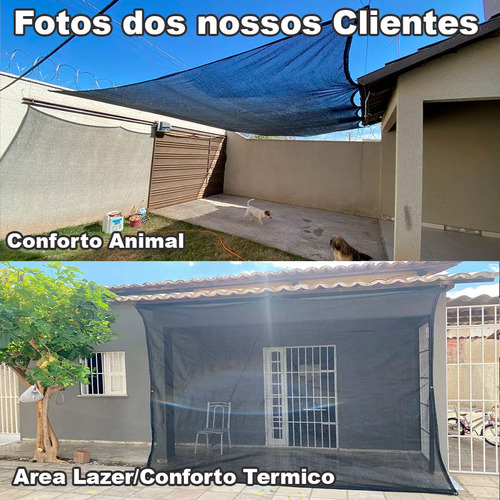 Tela De Sombreamento 4x5m 80% Com Ilhós Toldo Para Garagem, Carro, Proteção Contra Sol E Granizo Em Áreas Externas Mos Telas
