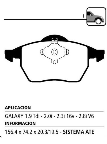 Juego Pastillas De Freno Litton P/ Volkswagen Sharan Des 199