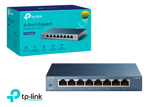 Tp-link Switch Tl-sg108 8 Puertos De 10/100/1000mbps
