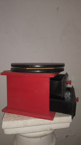 Plato Giratorio 20 Cm Cajonera Doble Bonsai Tortas Rojo
