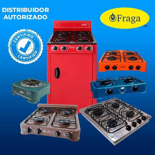 Parrilla Estufa 6 Quemadores Mesa Gas Fraga Vs Mabe Economic