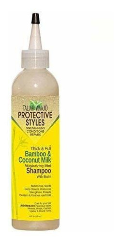 Champú, Shampoo Para Cabe Estilos Protectoras De Bambú Y Lec