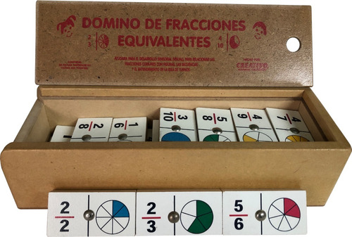 Domino Fracciones Equivalentes-material Didactico Para Niños