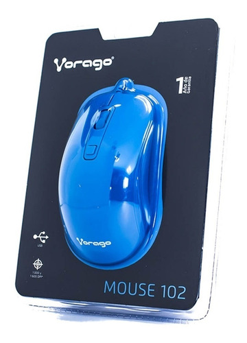 Mouse Alambrico Ergonomico Usb Optico 1600 Dpi Vorago Mo-102