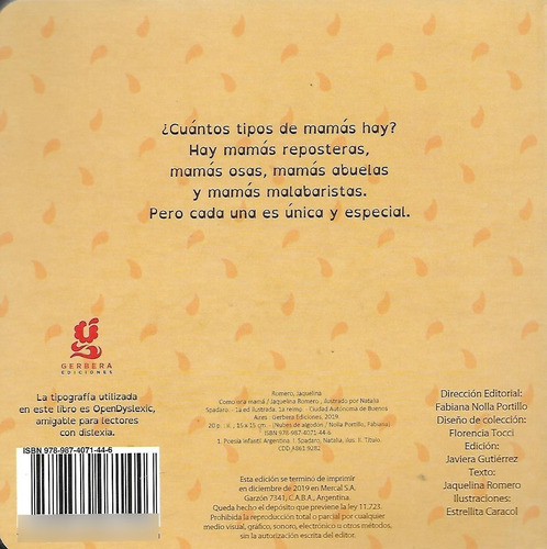 Como Una Mama - (tipografia Opendyslexic) Imprenta Mayuscula