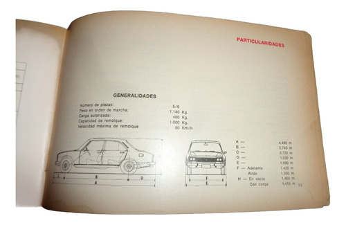 Peugeot 504 E 1979 Libro Manual Original (Usado)