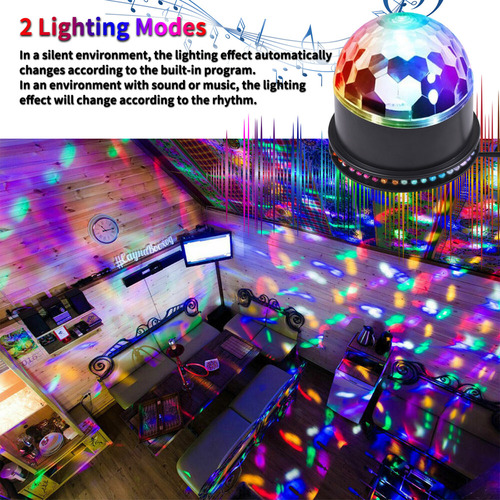 Lámpara Discoteca Mini Con Control De Sonido
