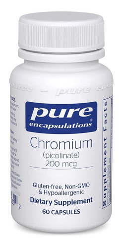 Pure Encapsulations | Cromo Picolinato I 200 Mcg I 60 Caps
