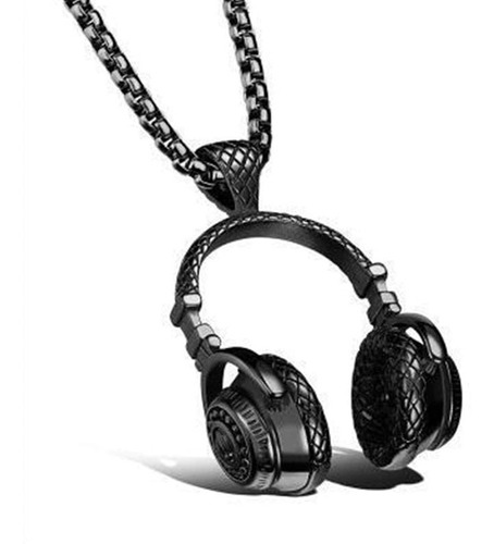 1 Dije Collar Colgante Audífonos Cascos Para Dj Músico Voz_b