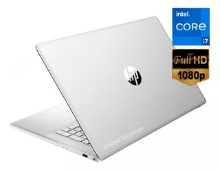 Laptop HP 17-cn0079cl plateada 17.3", Intel Core i7 1165G7 16GB de RAM 512GB SSD, Intel Iris Xe Graphics G7 96EUs 1920x1080px Windows 11 Home