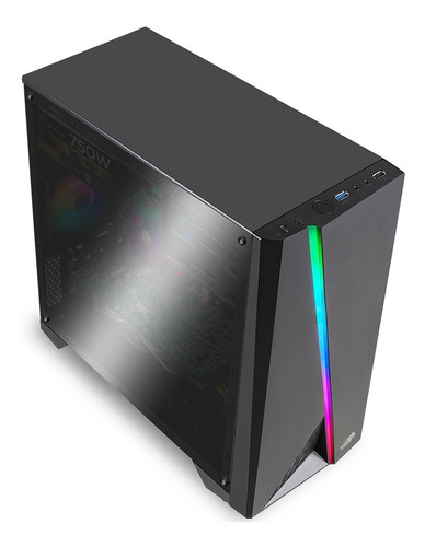 Gabinete Pc Gamer Sentey F10 Rgb Usb 3.0 Acrilico Sin Fuente