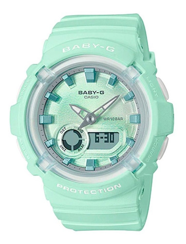 Reloj Casio Baby-g Bga-280-3adr Mujer 100% Original Color de la correa Verde Color del bisel Verde Color del fondo Verde