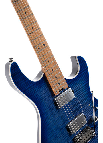 Guitarra eléctrica Cort G Series G290 FAT de arce/fresno bright blue burst burst con diapasón de arce
