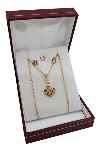 Regalo P Mujer Aniversario Corazón Donas Enchapado Oro 18kt