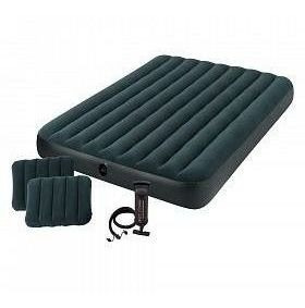 Colchão Casal Intex Queen Dura Beam Fiber Tech Com Bomba De Inflar E 2 Travesseiros - 64736