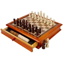 Comprar Juegoal Ajedrez De Madera Quot; Damas Con Cajón De 27g1u