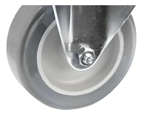 Rodizio Fixo Pvc L12 150mm Para Até 85kg Fl612-bp Schioppa