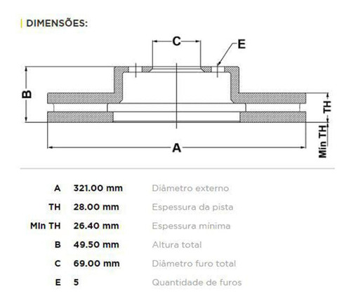 Disco Dianteiro Fremax Hyundai Veracruz 2007-2012 (un)