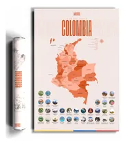 Comprar Mapa Para Raspar Scratch Colombia Poster Mapamundi Viajero