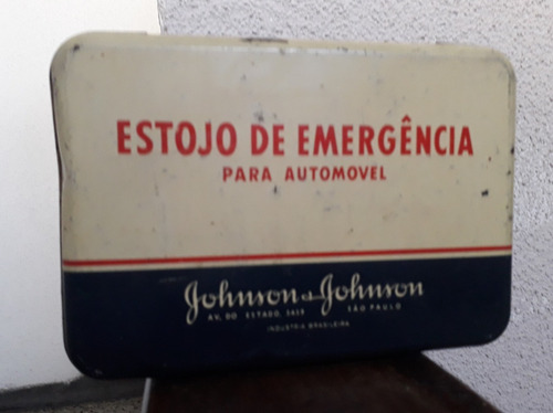 Antigua Lata Botiquin Johnson & Johnson Completo Auto Brasil
