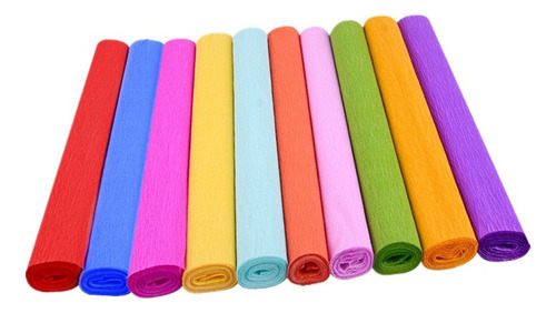 Jh 10 Rollos De Papel Crepé Grueso Artesanal Papel Arrugado