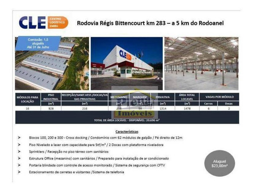 Imagem 1 de 1 de Galpão Comercial Para Locação, Parque Industrial Ramos De Freitas, Embu Das Artes. - Ga0001