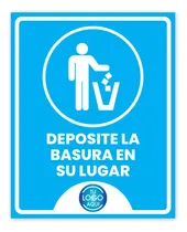 Comprar Señalamiento Personalizado 20x25cm Deposite Basura En Lugar